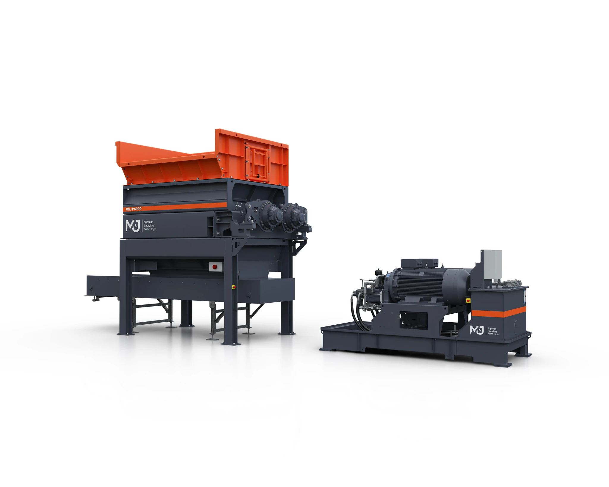Pré-broyeur stationnaire M&J Recycling P4000E E-DRIVE