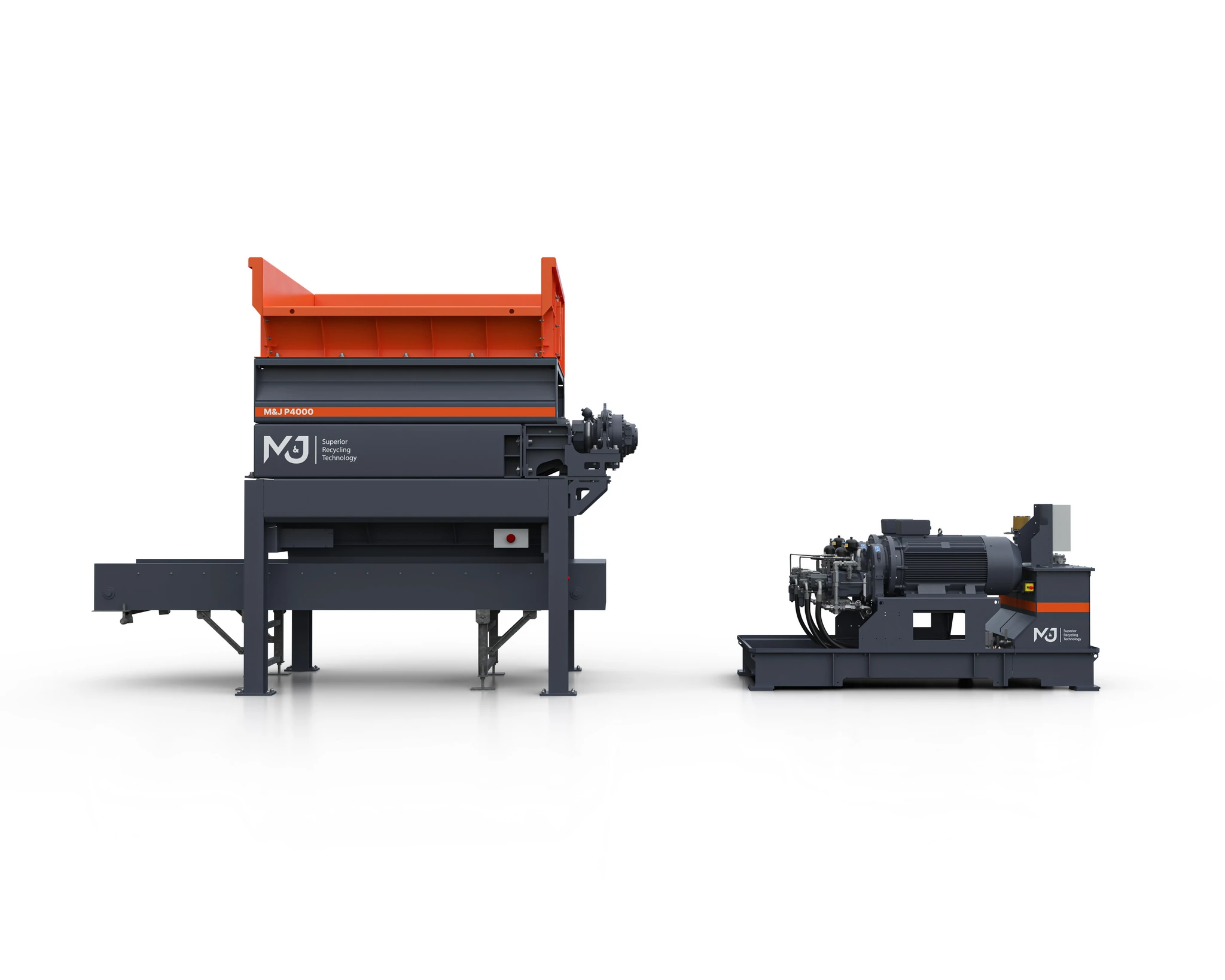 Pré-broyeur stationnaire M&J Recycling P4000E E-DRIVE