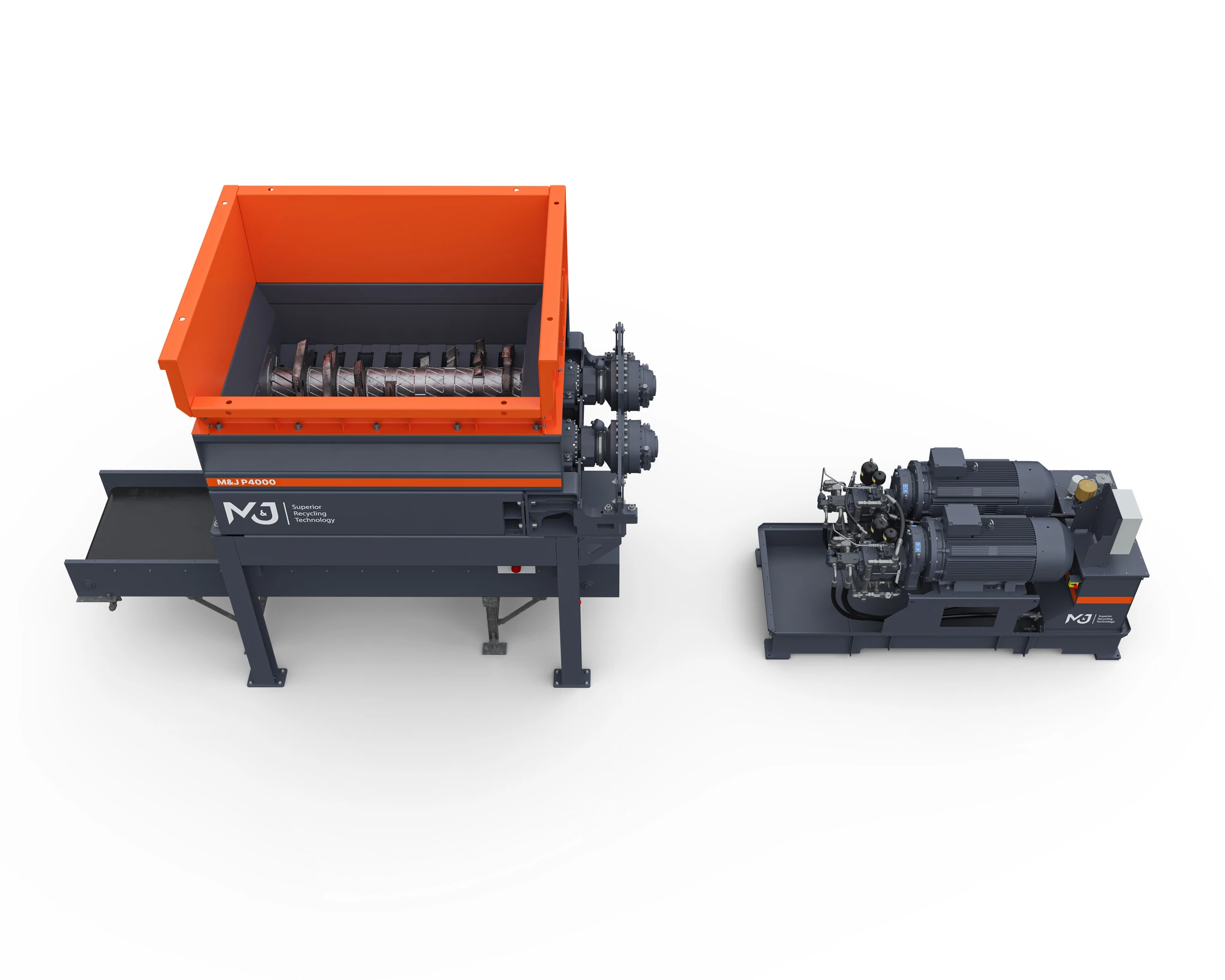 Pré-broyeur stationnaire M&J Recycling P4000E E-DRIVE