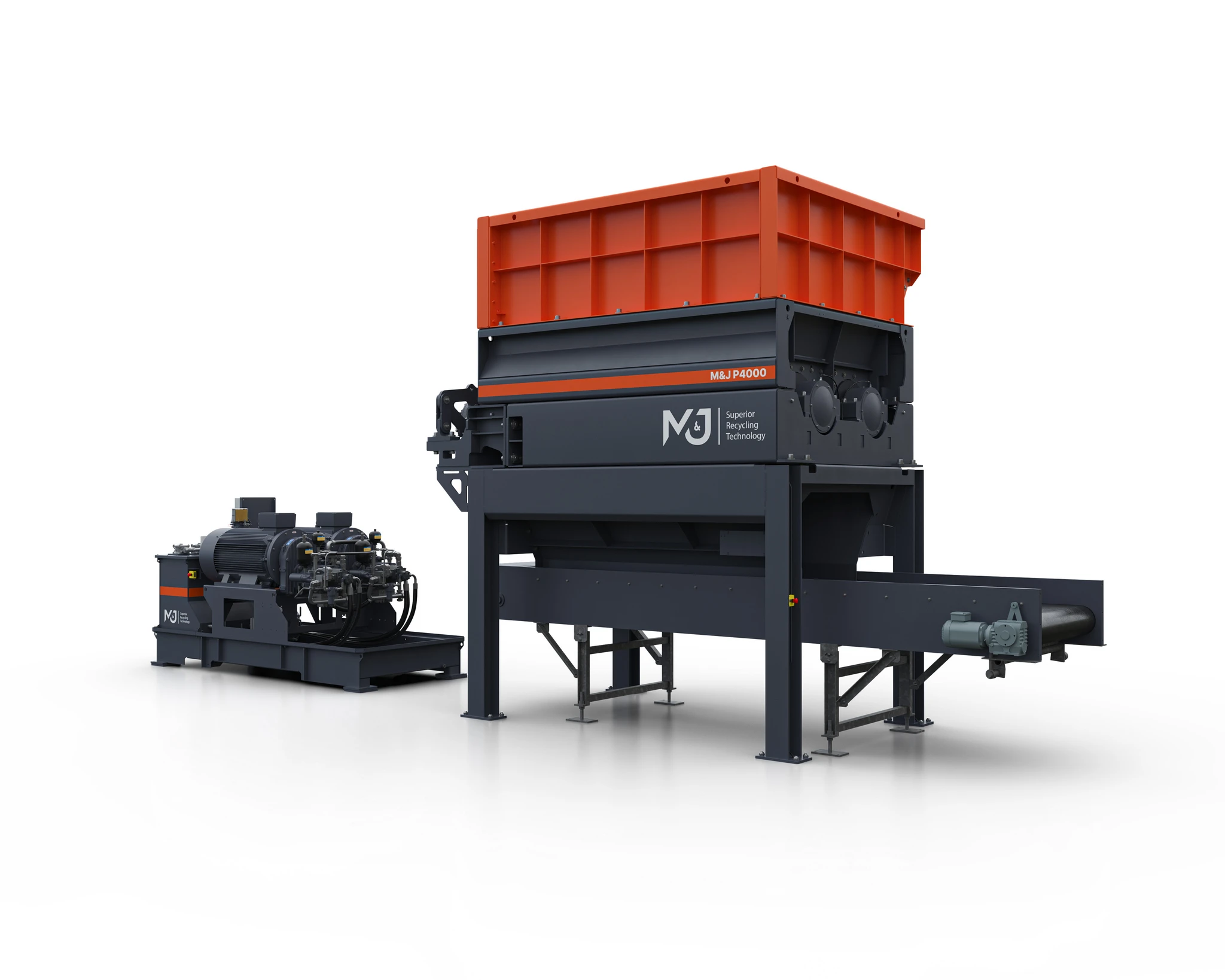 Pré-broyeur stationnaire M&J Recycling P4000E E-DRIVE