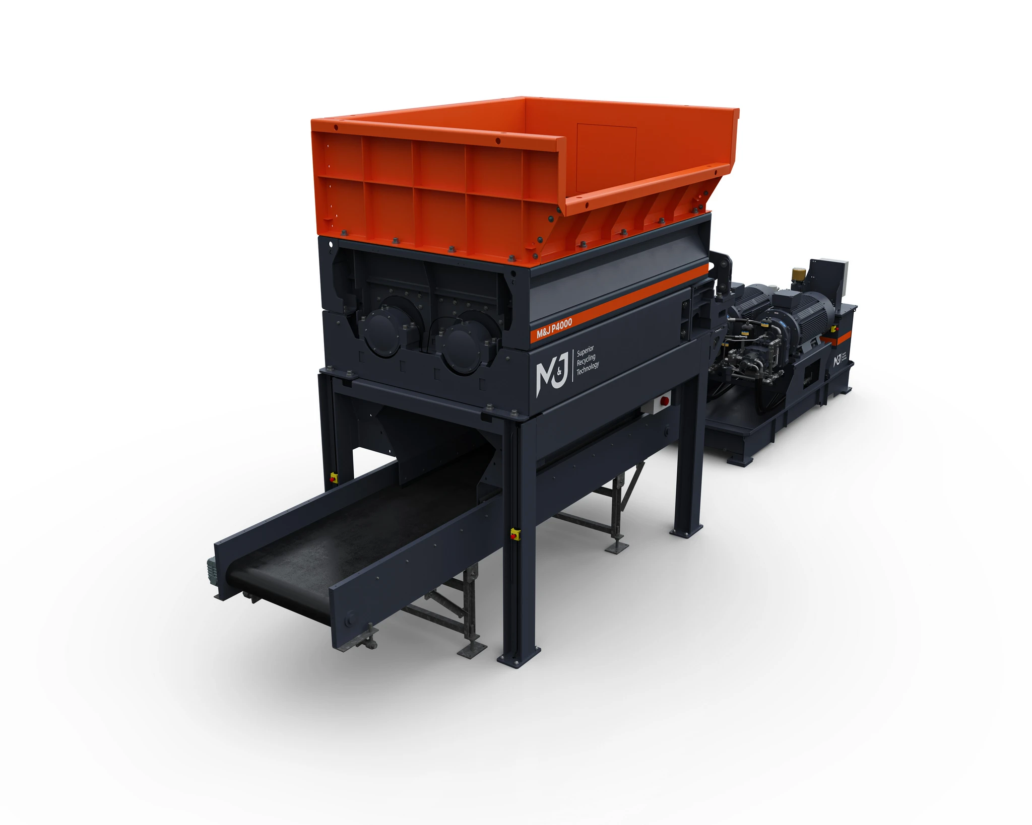 Pré-broyeur stationnaire M&J Recycling P4000E E-DRIVE
