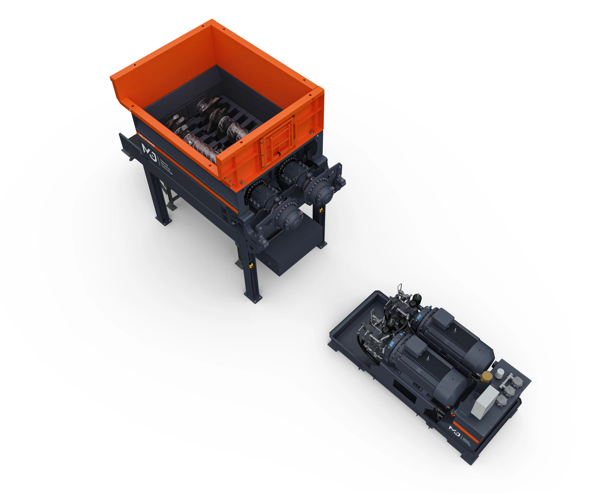 Pré-broyeur stationnaire M&J Recycling P4000E E-DRIVE
