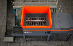 Pré-broyeur stationnaire M&J Recycling P4000E E-DRIVE 220HS-HD