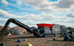 Broyeur mobile M&J Recycling MJ 3000M sur chenilles